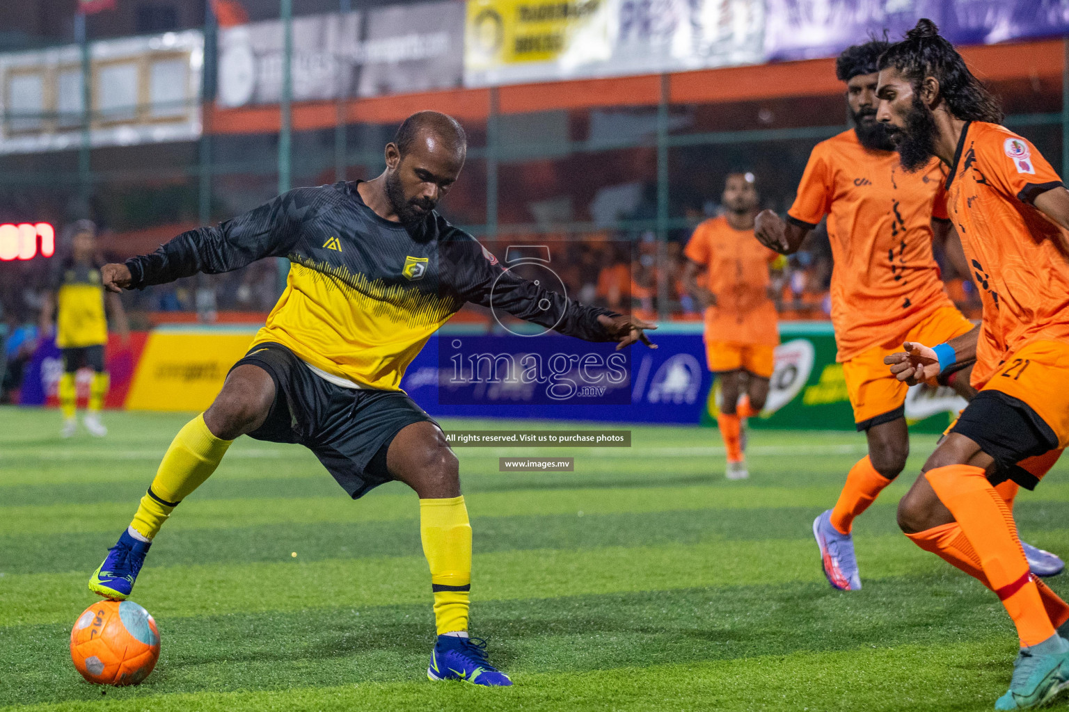 RRC Vs FSM in the Semi Finals of Club Maldives 2021 held in Hulhumale, Maldives on 19 December 2021. Photos: Ismail Thoriq / images.mv