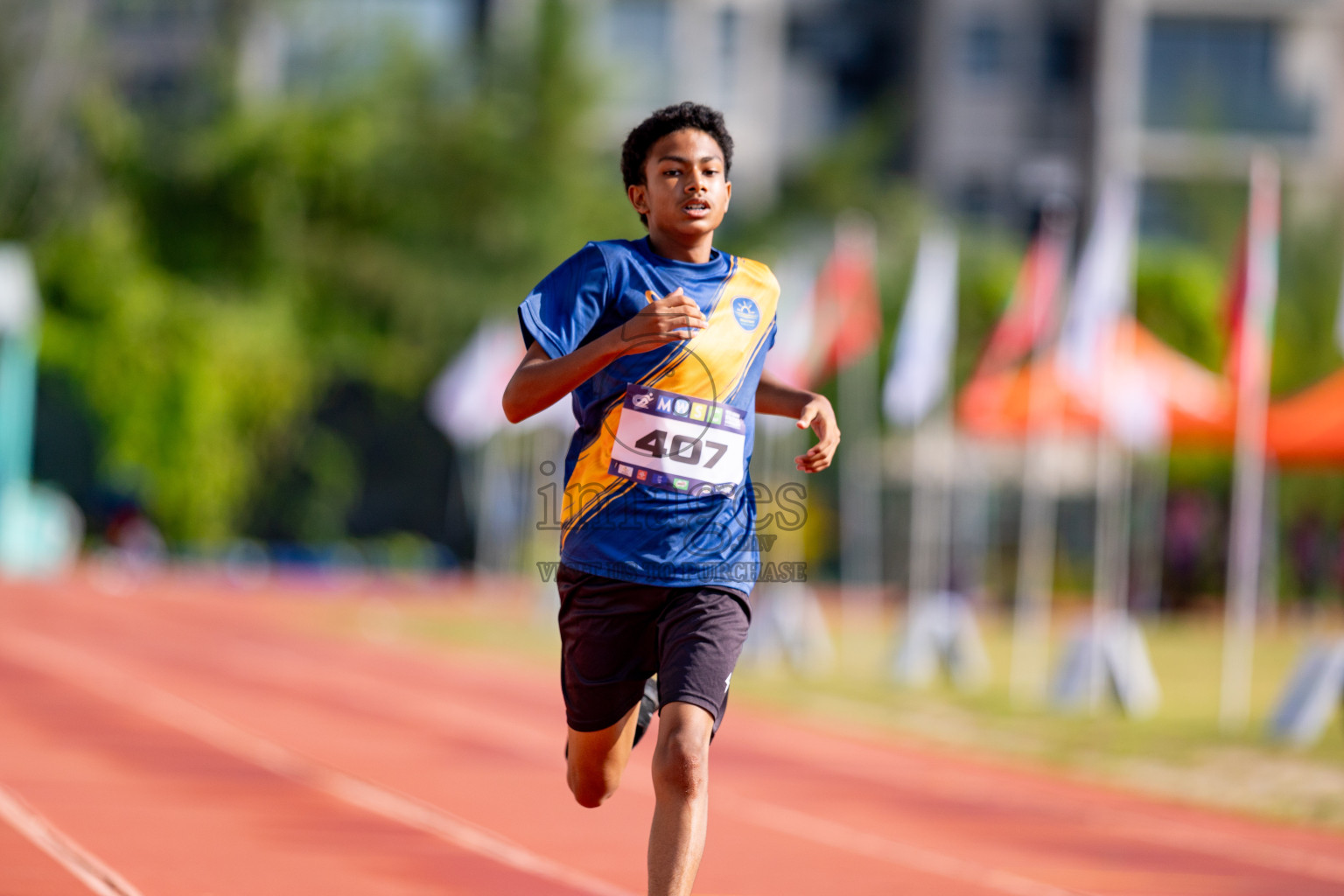 Day 3 of MWSC Interschool Athletics Championships 2024 held in Hulhumale Running Track, Hulhumale, Maldives on Monday, 11th November 2024. 
Photos by: Hassan Simah / Images.mv