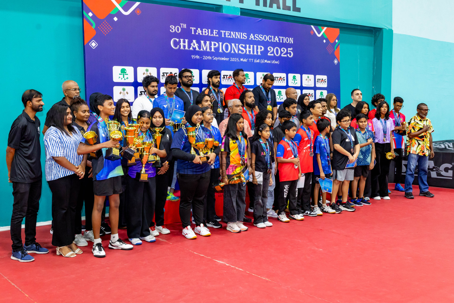 Finals of 30th Table Tennis Association Championship 2025 was held on Saturday, 20th September 2025 in Male' TT Hall, Male', Maldives. Photos: Nausham Waheed / images.mv