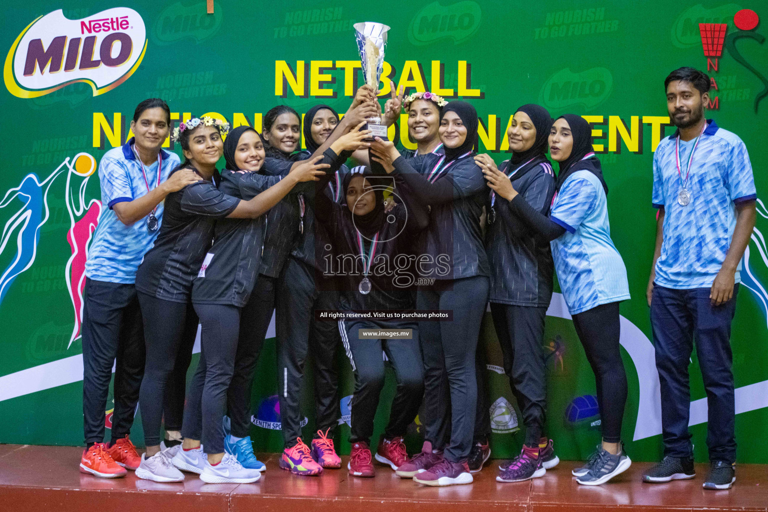 Kulhudhuffushi Youth & R.C vs Club Green Streets in the Finals of Milo National Netball Tournament 2021 (Women's) held on 5th December 2021 in Male', Maldives Photos: Ismail Thoriq / images.mv