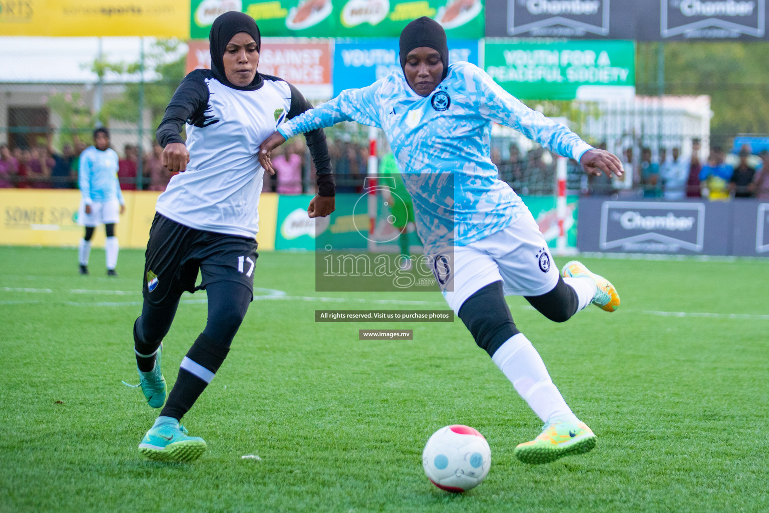 MPL vs DSC in Eighteen Thirty Women's Futsal Fiesta 2022 was held in Hulhumale', Maldives on Monday, 17th October 2022. Photos: Hassan Simah, Mohamed Mahfooz Moosa / images.mv