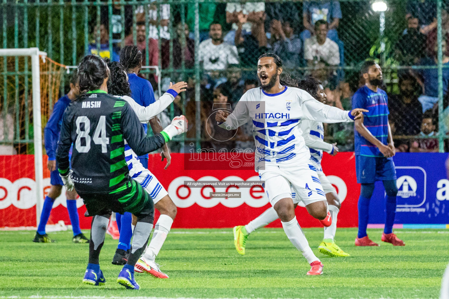 STO RC Vs Team Fenaka in the Quarter Finals of Club Maldives 2021 held in Hulhumale, Maldives on 13 December 2021. Photos: Shu Abdul Sattar / images.mv