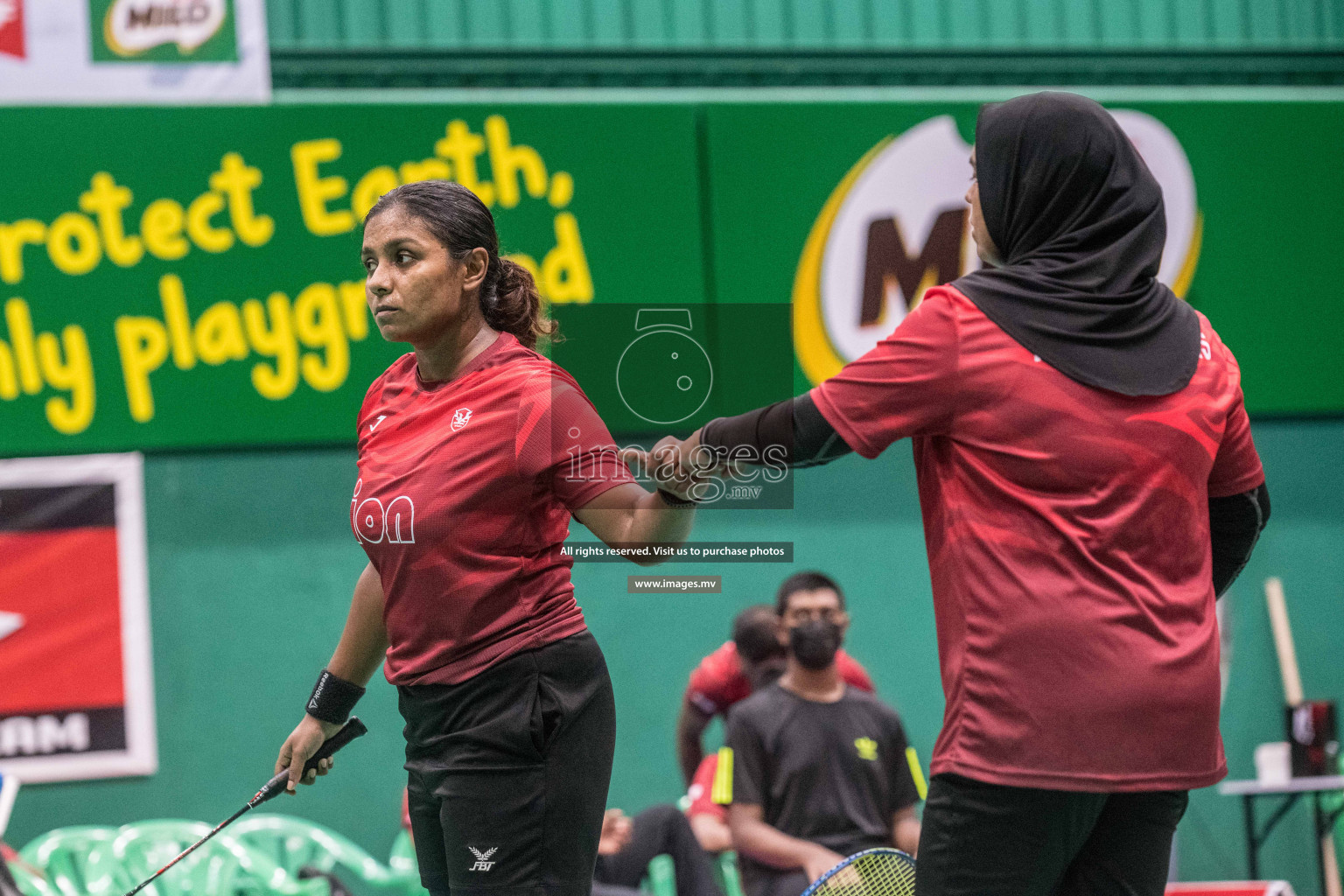 Day 2 of Badminton association mixed group championship 2021 held in Male', Maldives Photos by Nausham Waheed