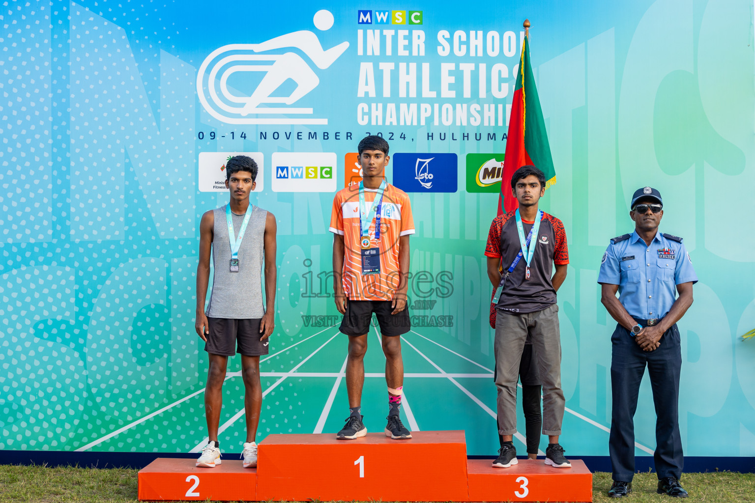 Day 4 of MWSC Interschool Athletics Championships 2024 held in Hulhumale Running Track, Hulhumale, Maldives on Tuesday, 12th November 2024. Photos by: Ismail Thoriq / Images.mv