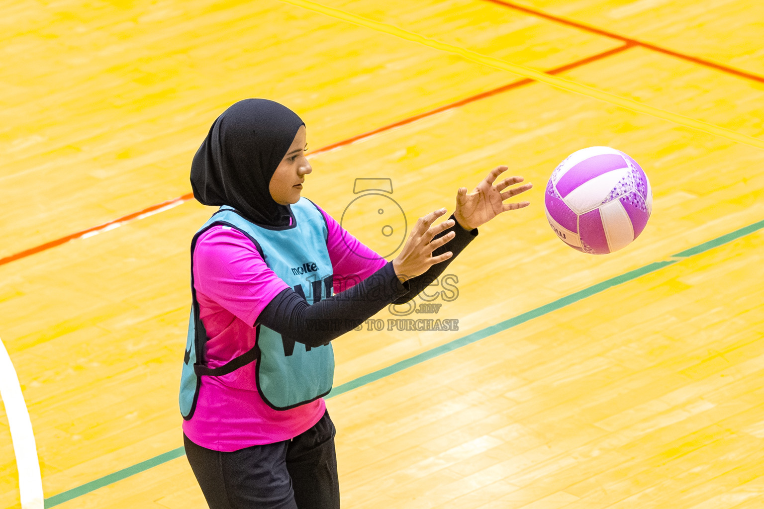 Day 8 of 24th Milo Netball Association Championship was held in Social Center at Male', Maldives on Monday, 8th September 2025. Photos: Mohamed Mahfooz Moosa / images.mv