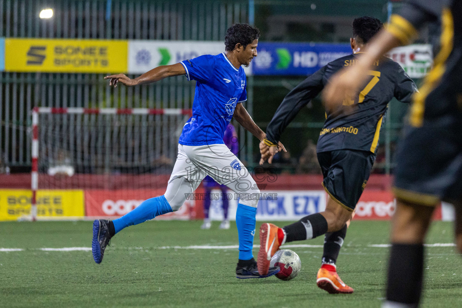 ADh Mandhoo VS ADh Mahibadhoo in Day 12 of Golden Futsal Challenge 2024 was held on Friday, 26th January 2024, in Hulhumale', Maldives Photos: Nausham Waheed / images.mv