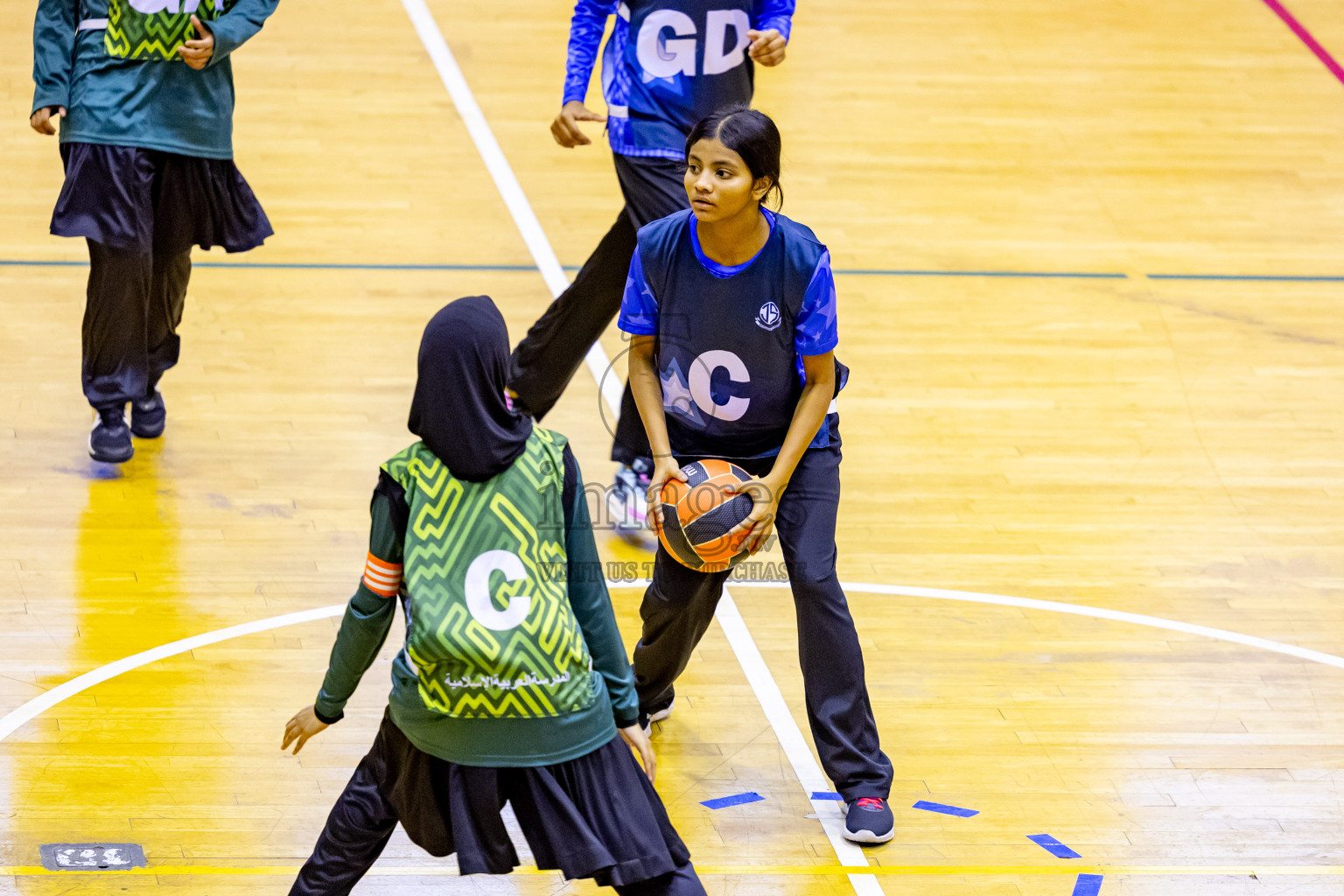 Day 8 of 25th Inter-School Netball Tournament was held in Social Center at Male', Maldives on Sunday, 18th August 2024. Photos: Nausham Waheed / images.mv