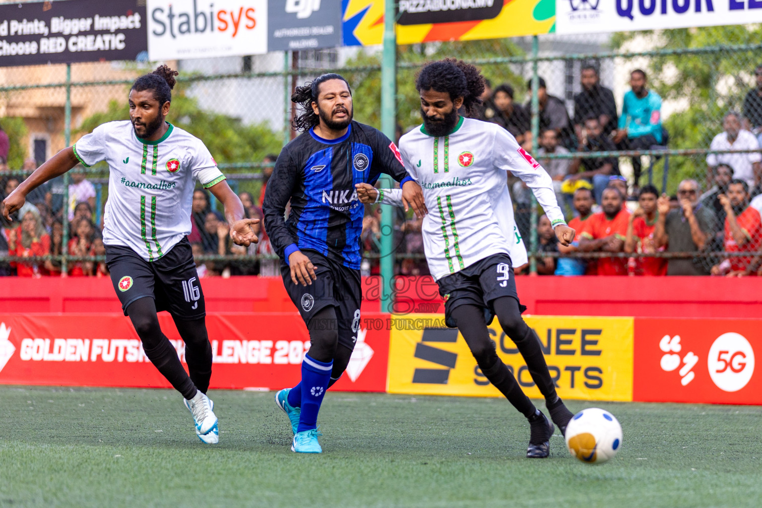 AA. Maalhos VS AA. Bodufolhudhoo in Day 7 of Golden Futsal Challenge 2025 was held on Saturday, 11th January 2025, in Hulhumale', Maldives 
Photos: Hassan Simah / images.mv