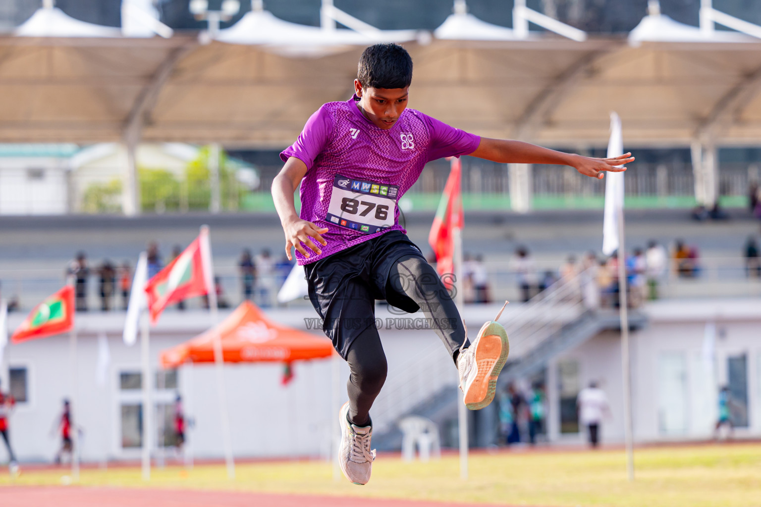 Day 3 of MWSC Interschool Athletics Championships 2024 held in Hulhumale Running Track, Hulhumale, Maldives on Monday, 11th November 2024. Photos by: Nausham Waheed / Images.mv