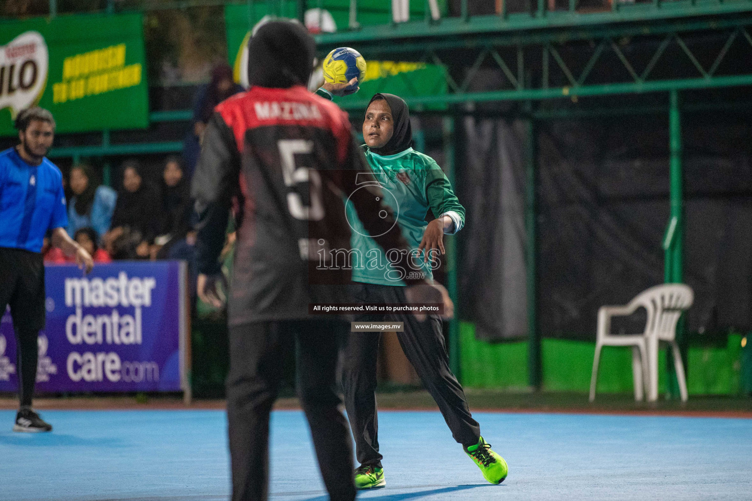 Day 9 of 6th MILO Handball Maldives Championship 2023, held in Handball ground, Male', Maldives on 28th May 2023 Photos: Nausham Waheed/ Images.mv