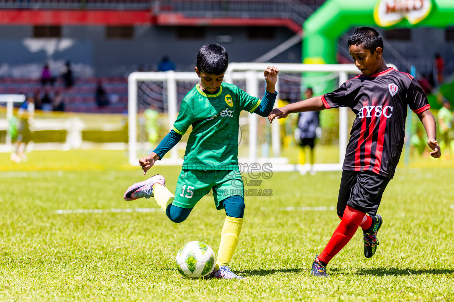 Day 1 of Under 10 MILO Academy Championship 2024 was held at National Stadium in Male', Maldives on Friday, 26th April 2024. Photos: Nausham Waheed / images.mv