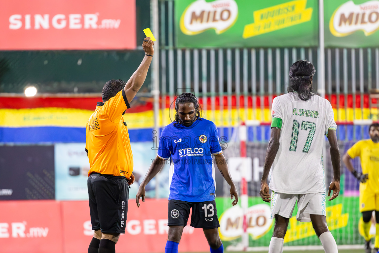 WAMCO vs STELCO in Semi Finals of Club Maldives Cup 2024 held in Rehendi Futsal Ground, Hulhumale', Maldives on Monday, 14th October 2024. Photos: Ismail Thoriq / images.mv