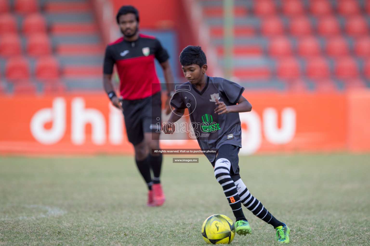 Ghaazee School and Ghiyaasudheen International School School in MAMEN Inter School Football Tournament 2019 (U13) in Male, Maldives on 4th April 2019 Photos: Ismail Thoriq / images.mv