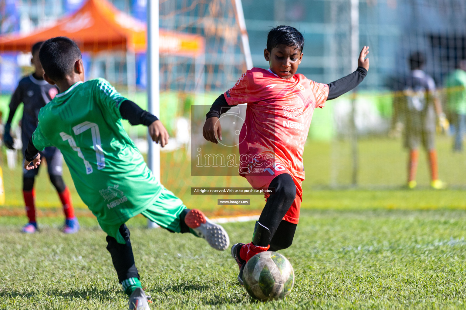 Day 3 of Nestle Kids Football Fiesta, held in Henveyru Football Stadium, Male', Maldives on Friday, 13th October 2023 Photos: Nausham Waheed/ images.mv