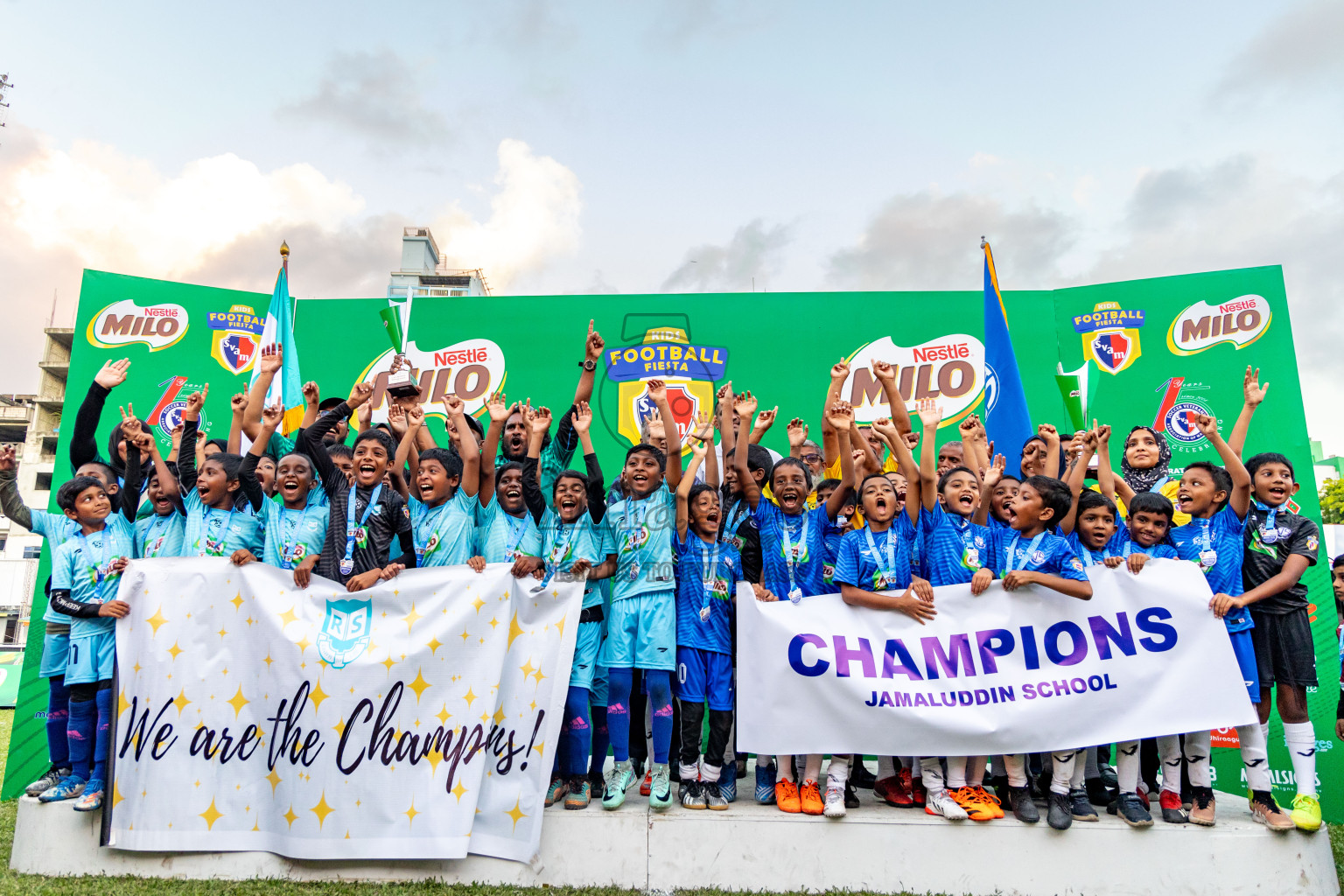 Day 2 of MILO Kids Football Fiesta was held at National Stadium in Male', Maldives on Saturday, 24th February 2024.