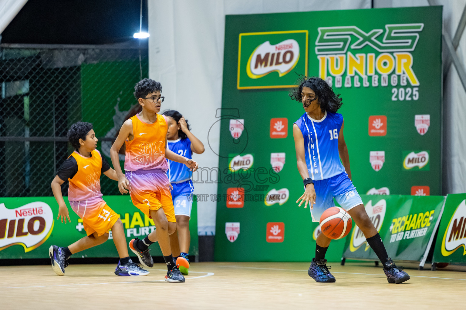 Milo 5 x 5 Junior Challenge 2025 - Basketball tournament held in Basketball Training Center, Male', Maldives on Thursday, 09th October 2025. 
Photo by: Hassan Simah / Images.mv