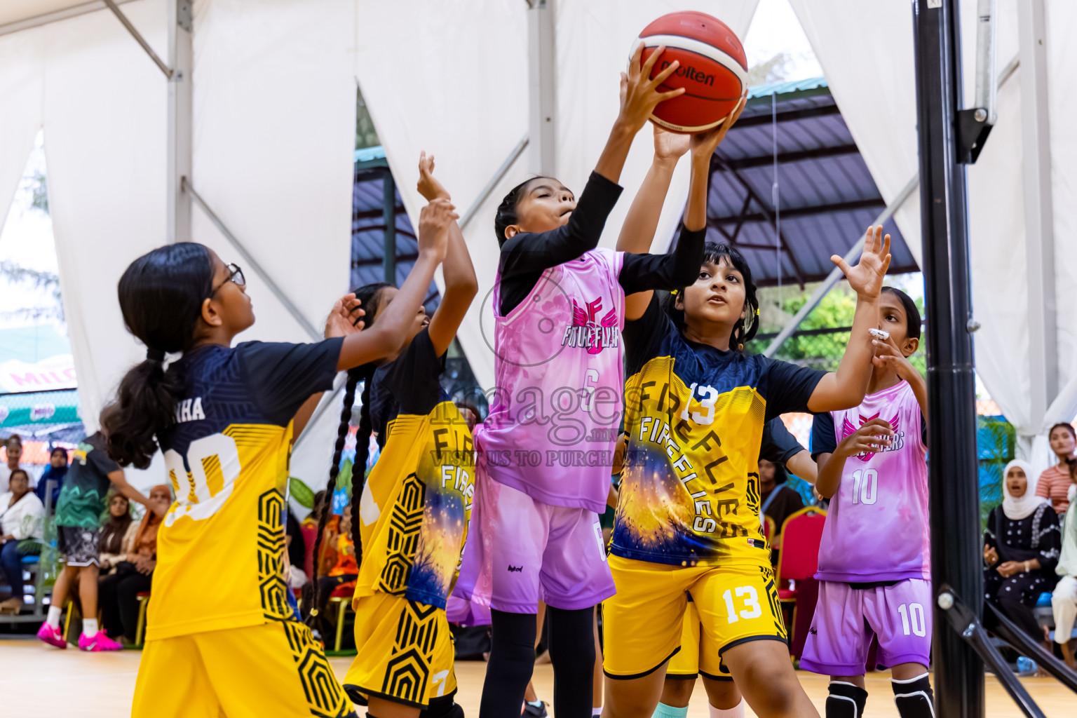 Day 3 of Milo 5 x 5 Junior Challenge 2025 - Basketball tournament held in Basketball Training Center, Male', Maldives on Saturday, 11th October 2025. Photos by: Nausham Waheed, Hassan Simah / Images.mv