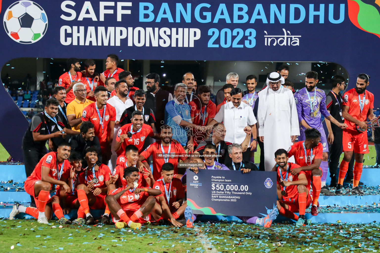 Kuwait vs India in the Final of SAFF Championship 2023 held in Sree Kanteerava Stadium, Bengaluru, India, on Tuesday, 4th July 2023. Photos: Nausham Waheed, Hassan Simah / images.mv