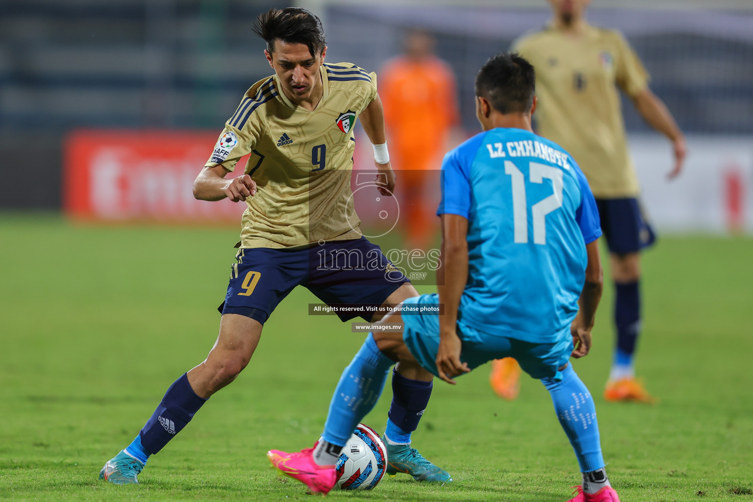 India vs Kuwait in SAFF Championship 2023 held in Sree Kanteerava Stadium, Bengaluru, India, on Tuesday, 27th June 2023. Photos: Nausham Waheed, Hassan Simah / images.mv