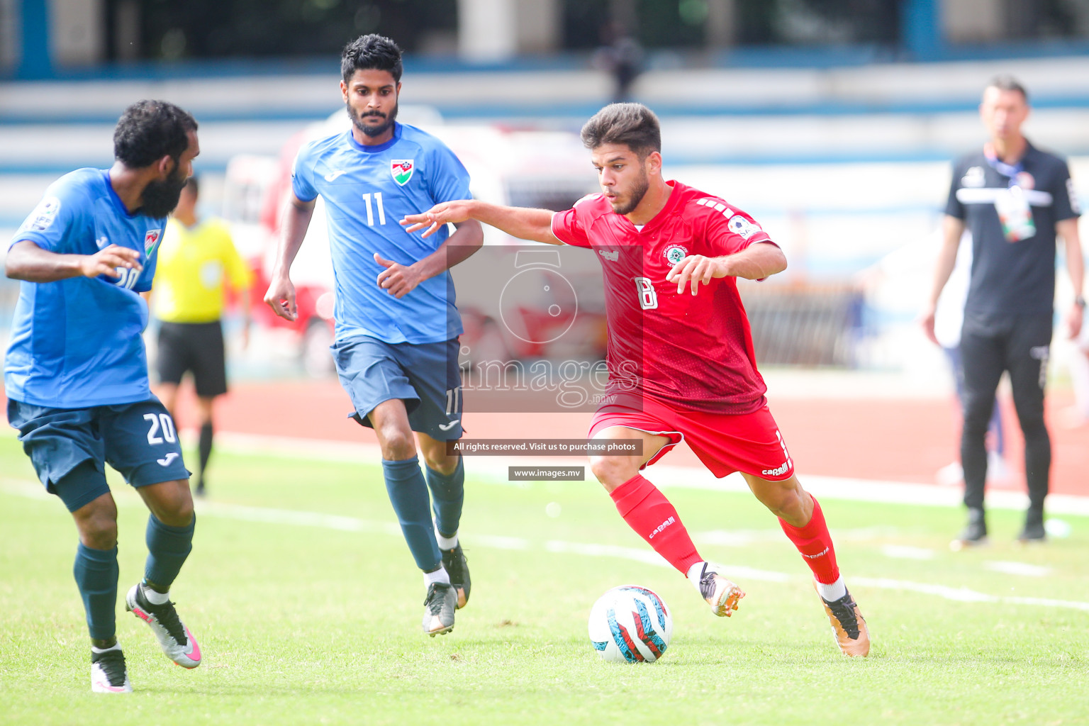 Lebanon vs Maldives in SAFF Championship 2023 held in Sree Kanteerava Stadium, Bengaluru, India, on Tuesday, 28th June 2023. Photos: Nausham Waheed, Hassan Simah / images.mv