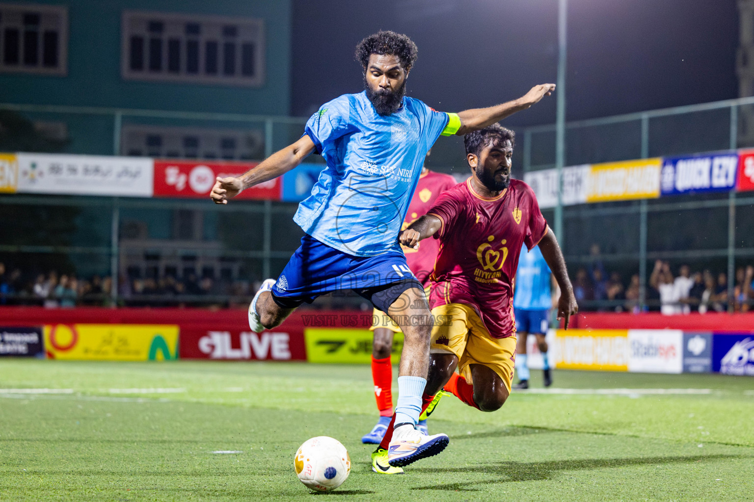 M Maduvvari VS M Dhiggaru in Day 8 of Golden Futsal Challenge 2025 was held on Sunday, 12th January 2025, in Hulhumale', Maldives Photos: Nausham Waheed , Ismail Thoriq / images.mv