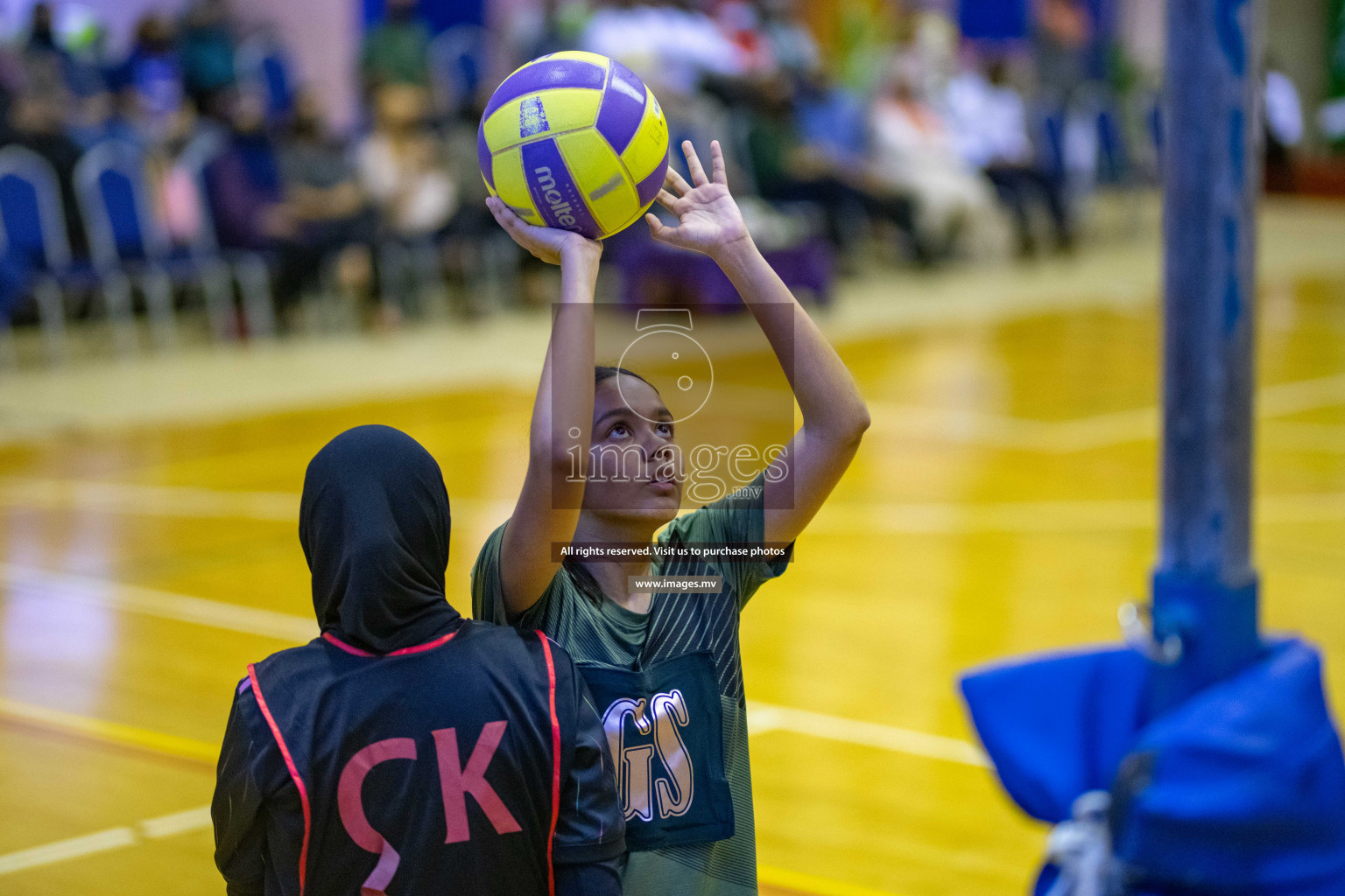 Kulhudhuffushi Youth & R.C vs Club Green Streets in the Finals of Milo National Netball Tournament 2021 (Women's) held on 5th December 2021 in Male', Maldives Photos: Ismail Thoriq / images.mv