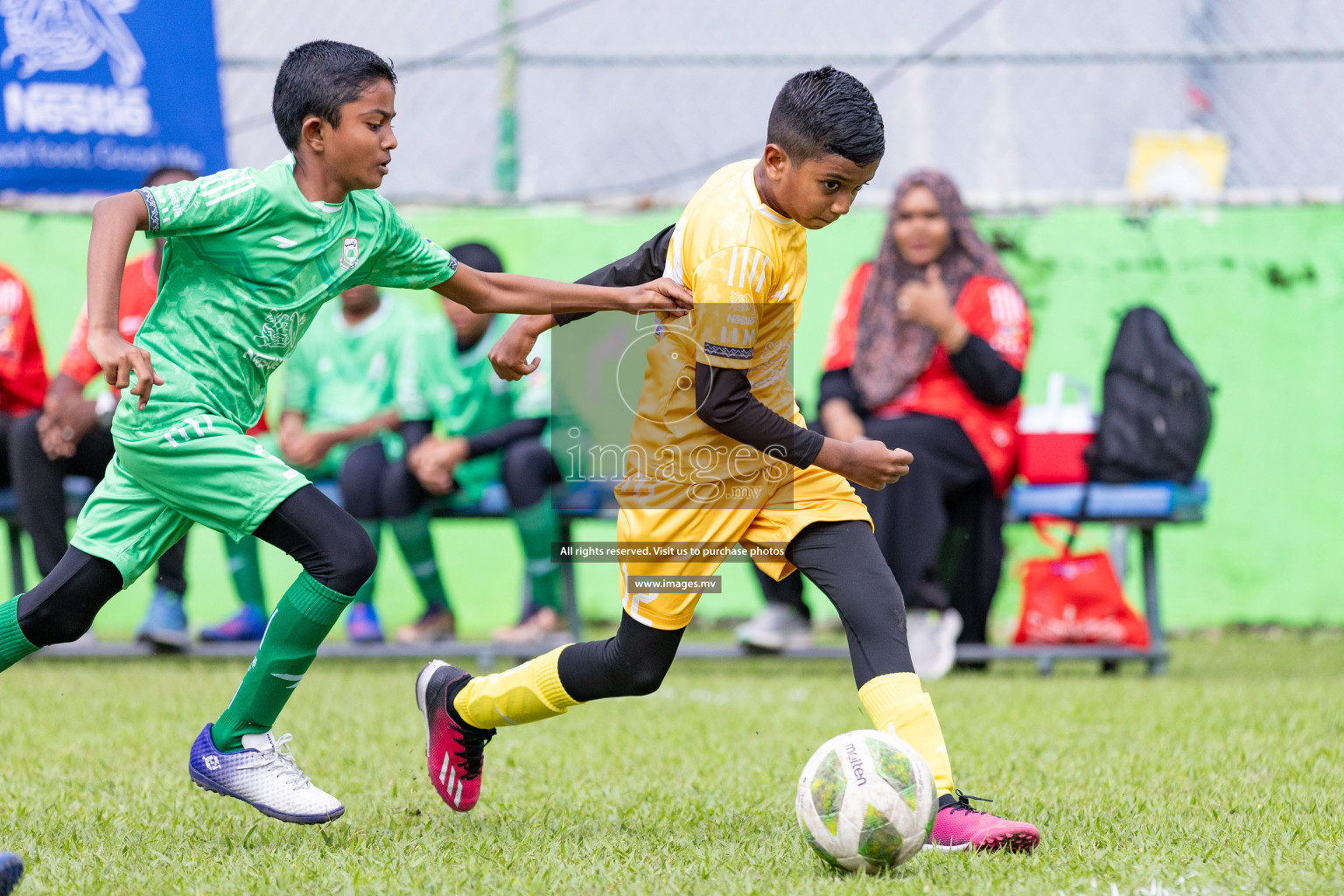 Day 1 of Milo kids football fiesta, held in Henveyru Football Stadium, Male', Maldives on Wednesday, 11th October 2023 Photos: Nausham Waheed/ Images.mv