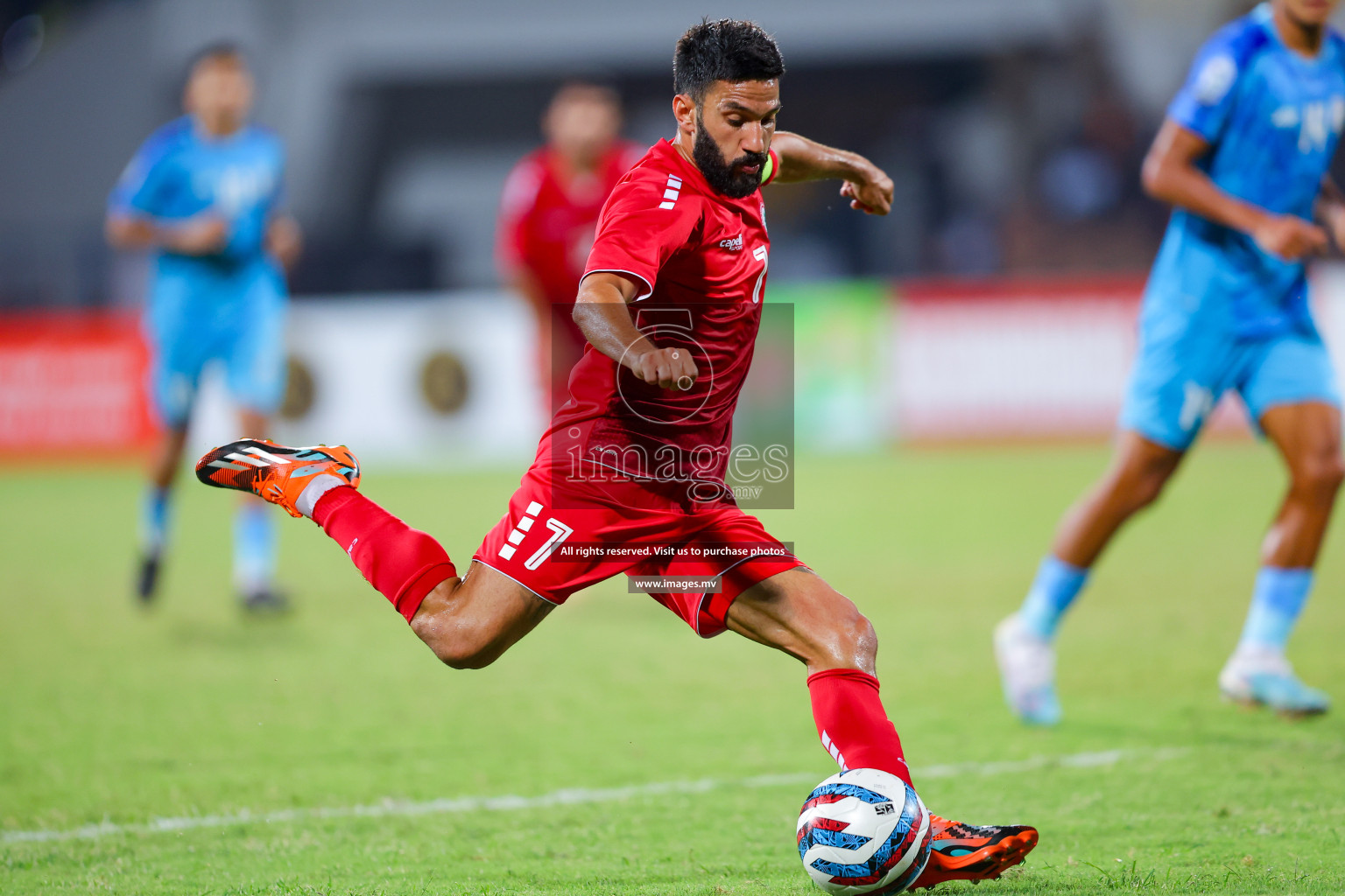 Lebanon vs India in the Semi-final of SAFF Championship 2023 held in Sree Kanteerava Stadium, Bengaluru, India, on Saturday, 1st July 2023. Photos: Nausham Waheed, Hassan Simah / images.mv