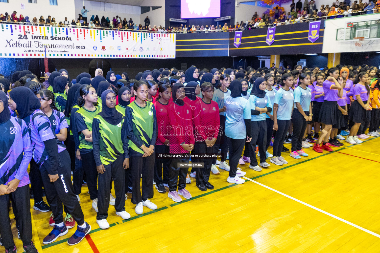 Final of 24th Interschool Netball Tournament 2023 was held in Social Center, Male', Maldives on 7th November 2023. Photos: Nausham Waheed / images.mv