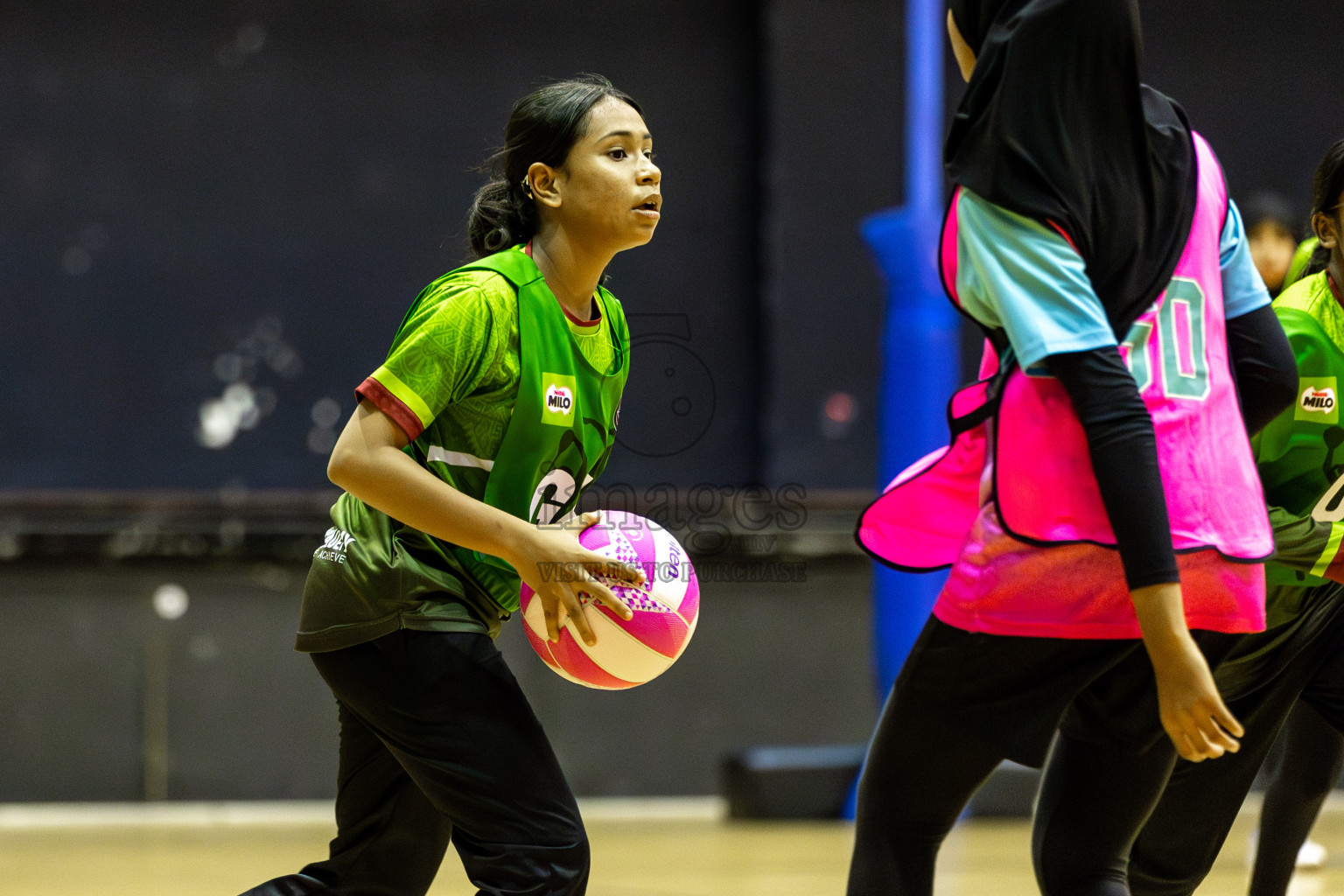 Fionti SC vs Young Netters A in Day 6  of 3rd Netball Junior Championship, held at Social Center on Friday 24th January 2025 . Photos: Shuu Abdul Sattar / images.mv
