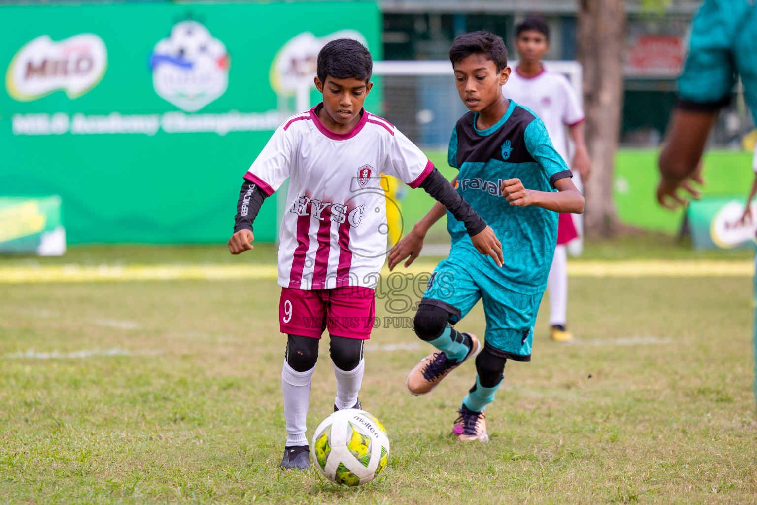 Day 1 of MILO Academy Championship 2024 - U12 was held at Henveiru Grounds in Male', Maldives on Thursday, 4th July 2024. 
Photos: Ismail Thoriq / images.mv