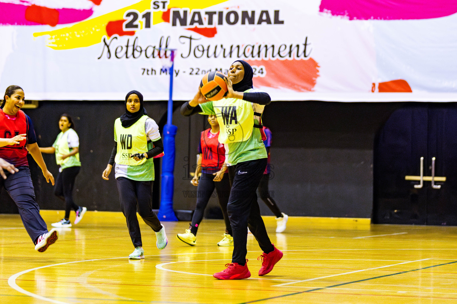 Club Matrix vs Club Green Streets in Final of 21st National Netball Tournament was held in Social Canter at Male', Maldives on Wednesday, 22nd May 2024. Photos: Nausham Waheed / images.mv