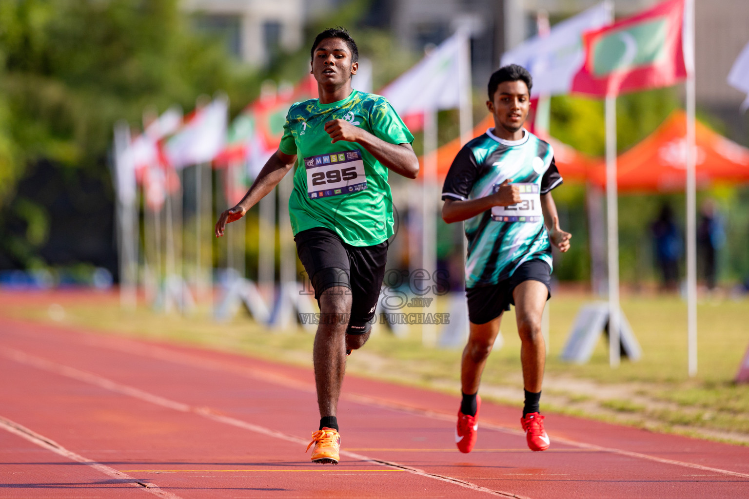 Day 3 of MWSC Interschool Athletics Championships 2024 held in Hulhumale Running Track, Hulhumale, Maldives on Monday, 11th November 2024. 
Photos by: Hassan Simah / Images.mv