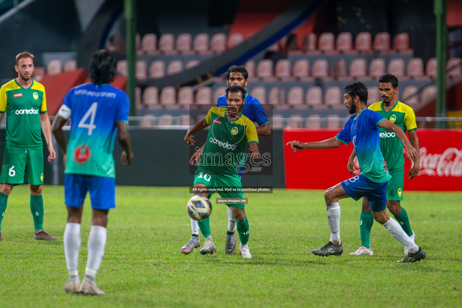 Dhivehi Premier League 2023 - Maziya Sports & Recreation vs Super United Sports, held in National Football Stadium, Male', Maldives  Photos: Mohamed Mahfooz Moosa/ Images.mv