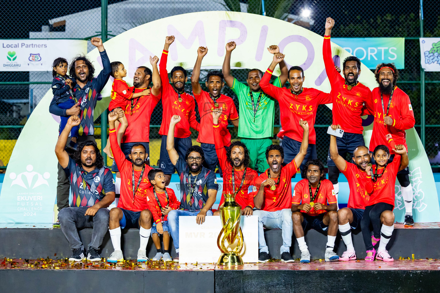 Dee Ess Kay vs Kovigoani in Final of Laamehi Dhiggaru Ekuveri Futsal Challenge 2024 was held on Wednesday, 31st July 2024, at Dhiggaru Futsal Ground, Dhiggaru, Maldives Photos: Nausham Waheed / images.mv