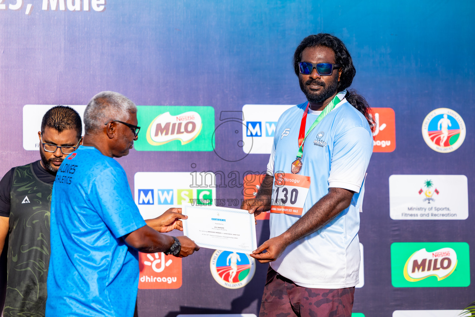 Day 3 of National Athletics Championship 2025 was held at Ekuveni Running Ground in Male', Maldives on Saturday, 16th August 2025. Photos: Nausham Waheed / images.mv