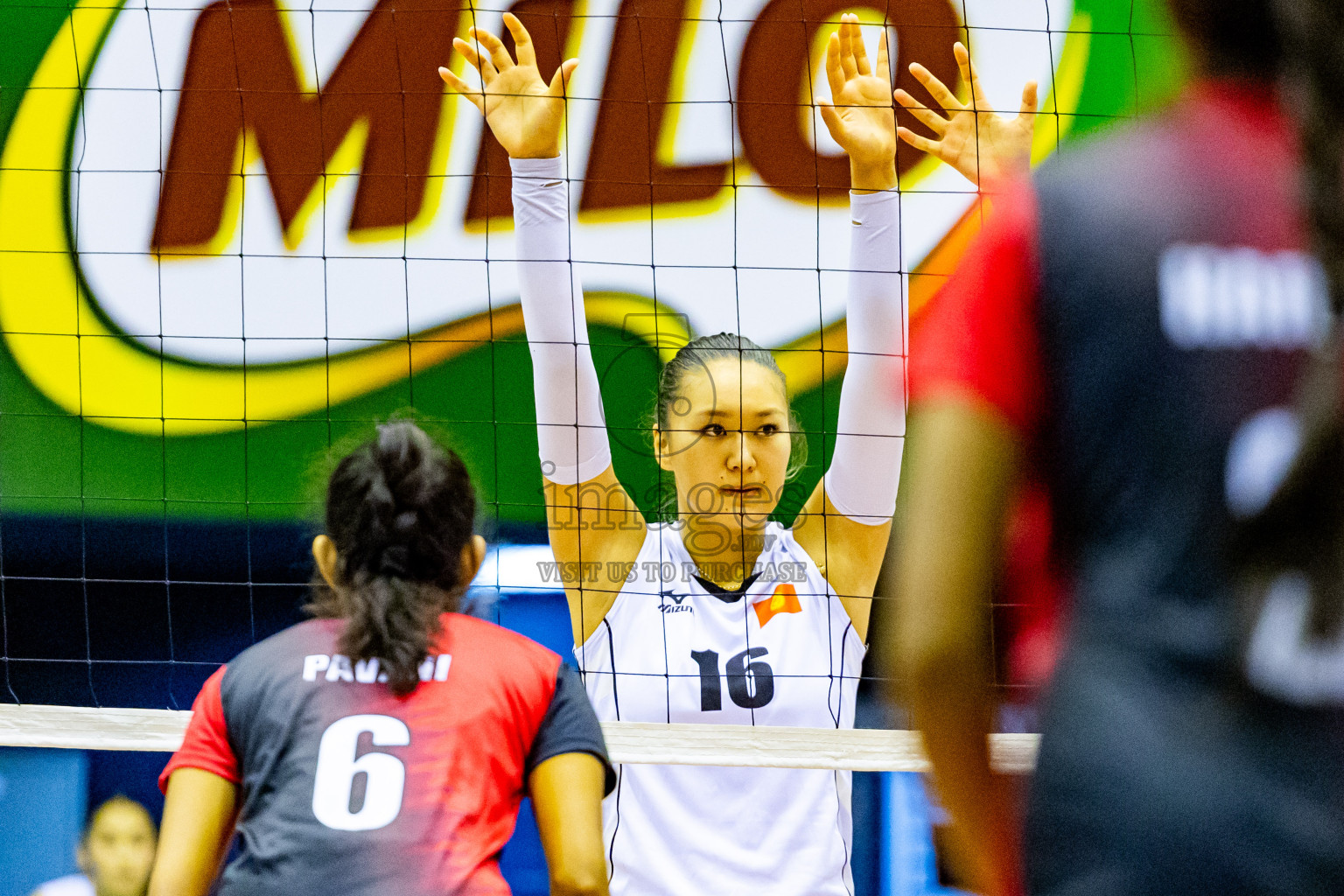 Kyrgyzstan vs Sri Lanka in Day 3 of CAVA U20 Woman's Volleyball Championship 2024 was held in Social Center, Male', Maldives on 20th July 2024. Photos: Nausham Waheed / images.mv