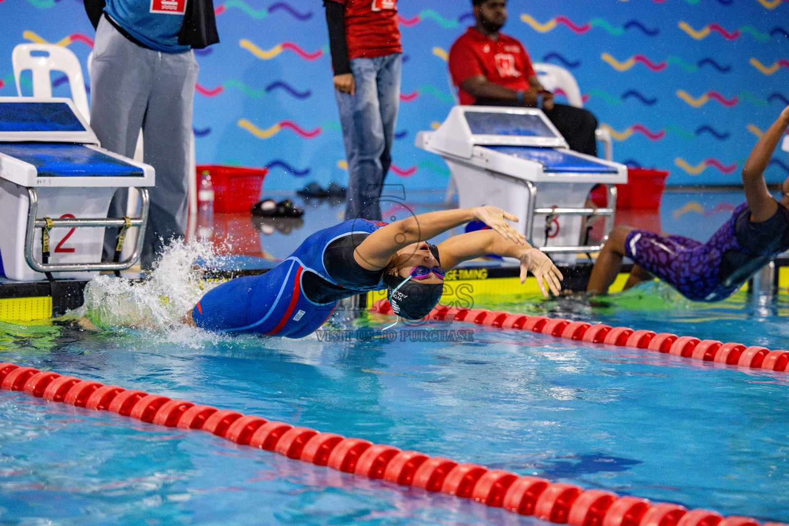 Day 4 of National Swimming Championship 2024 held in Hulhumale', Maldives on Monday, 16th December 2024. Photos: Hassan Simah / images.mv