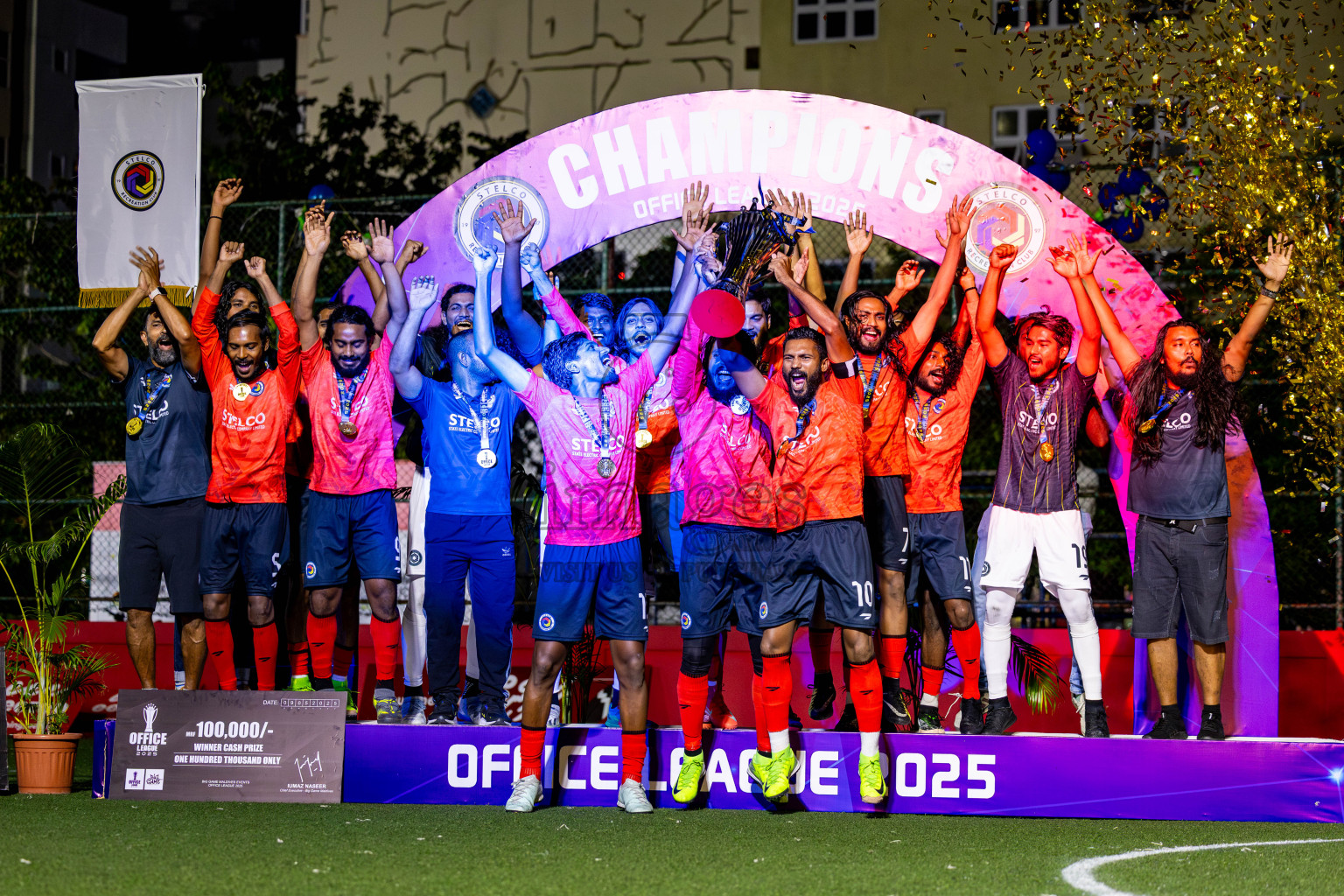Police Club vs STELCO Rc in Final of Office League 2025 was held on Friday, 9th May 2025 in Hulhumale', Maldives. Photos: Nausham Waheed  / images.mv