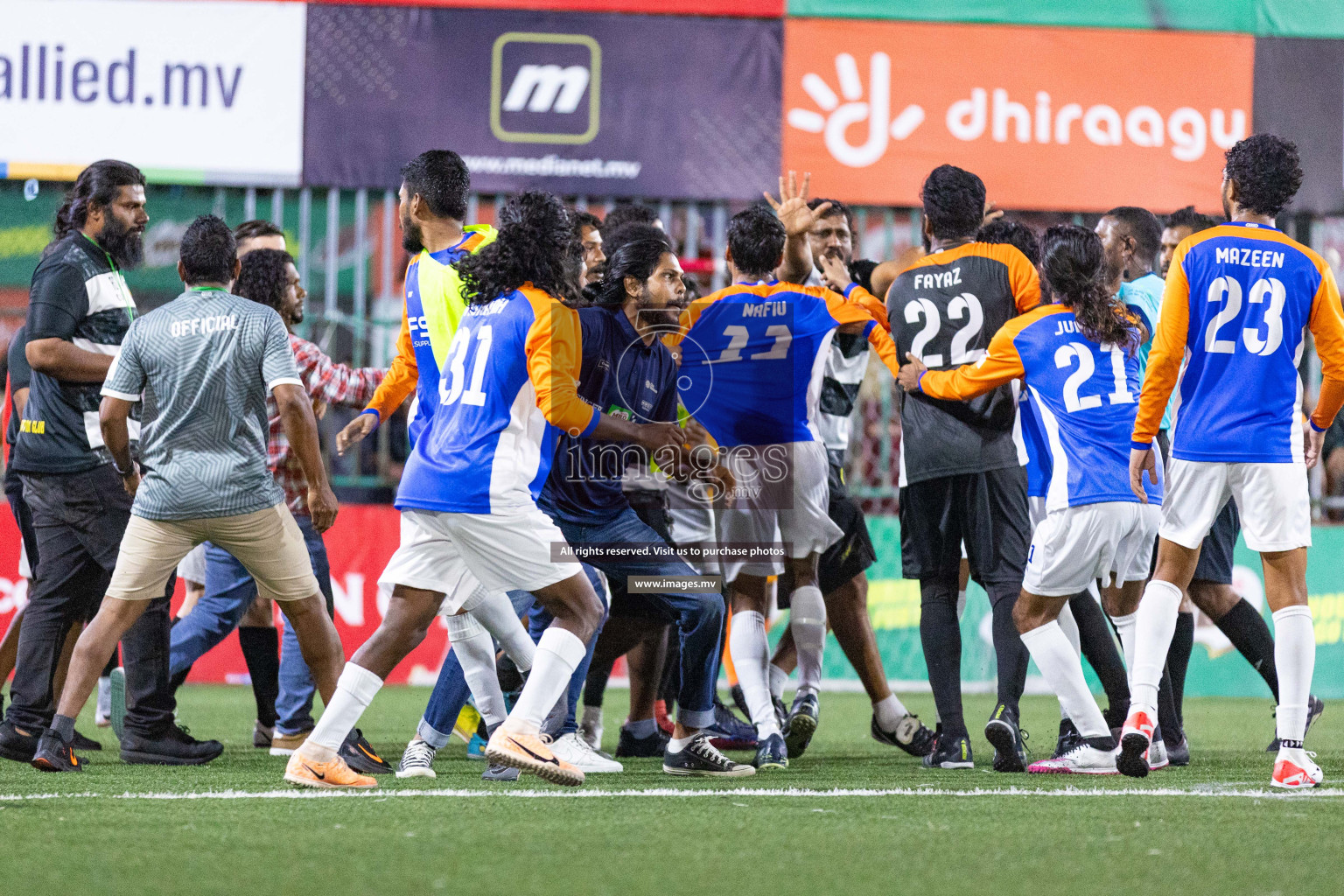 RRC vs Team FSM in Semi Final of Club Maldives Cup 2023 held in Hulhumale, Maldives, on Wednesday, 16th August 2023 Photos: Nausham Waheed / images.mv