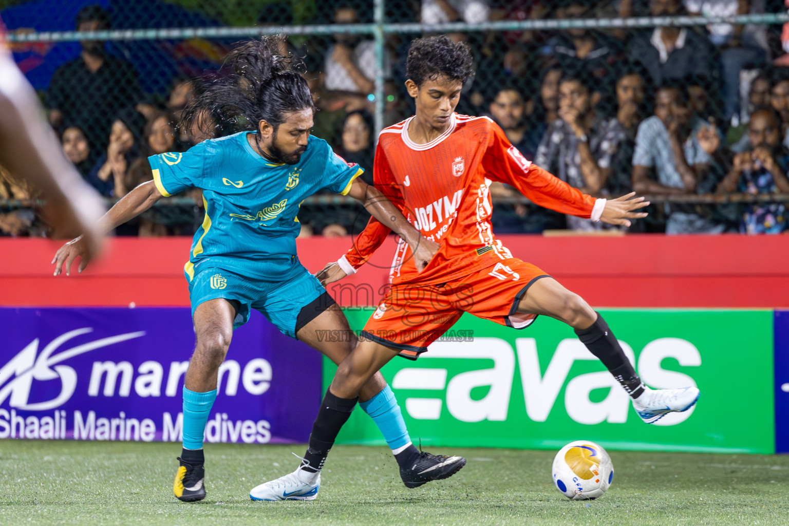 L Maavah VS L Gan in Day 8 of Golden Futsal Challenge 2025 was held on Sunday, 12th January 2025, in Hulhumale', Maldives
Photos: Ismail Thoriq / images.mv