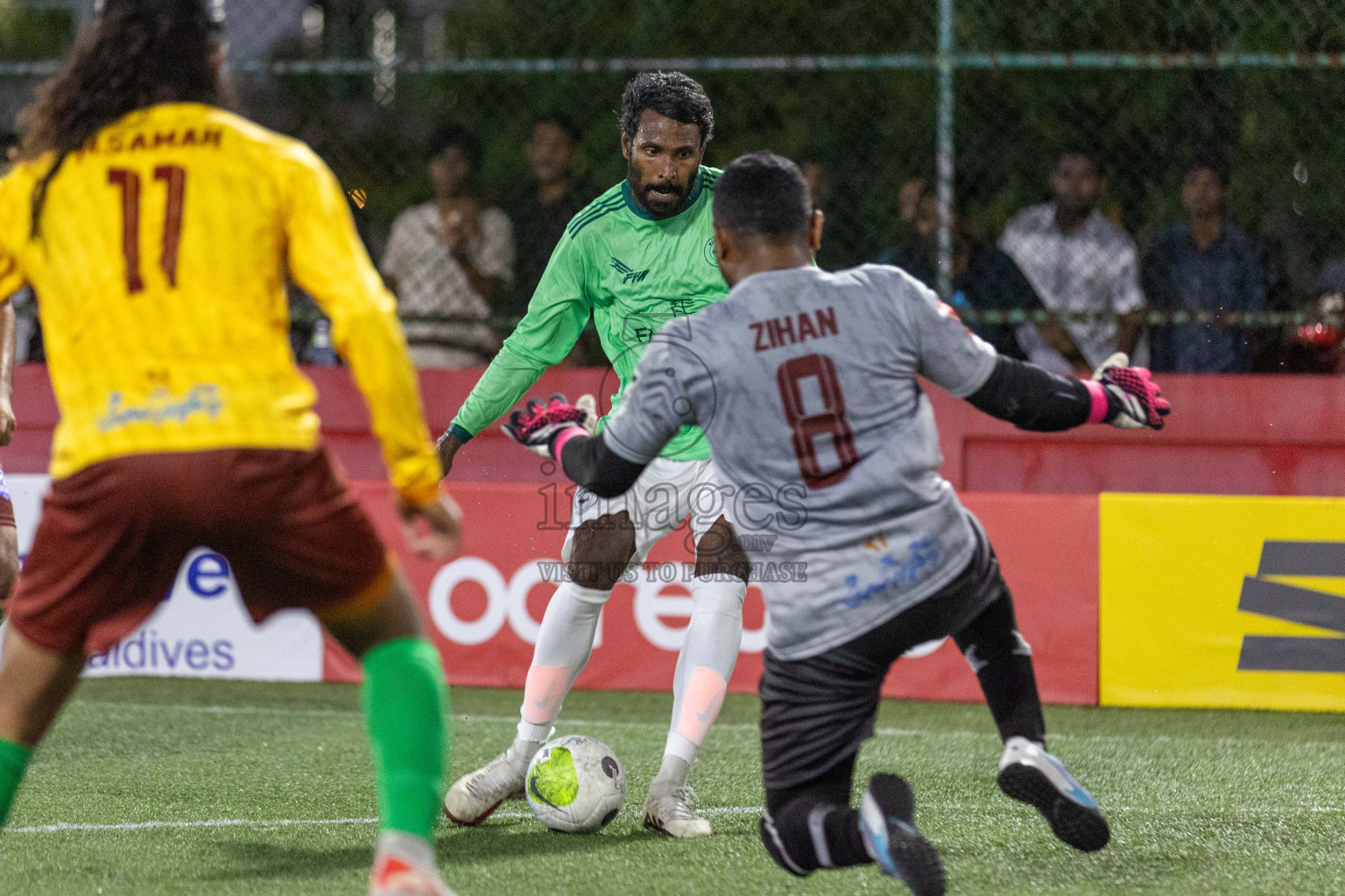 ADh Maamigili vs ADh Kunburudhoo in Day 3 of Golden Futsal Challenge 2024 was held on Thursday, 18th January 2024, in Hulhumale', Maldives Photos: Nausham Waheed / images.mv