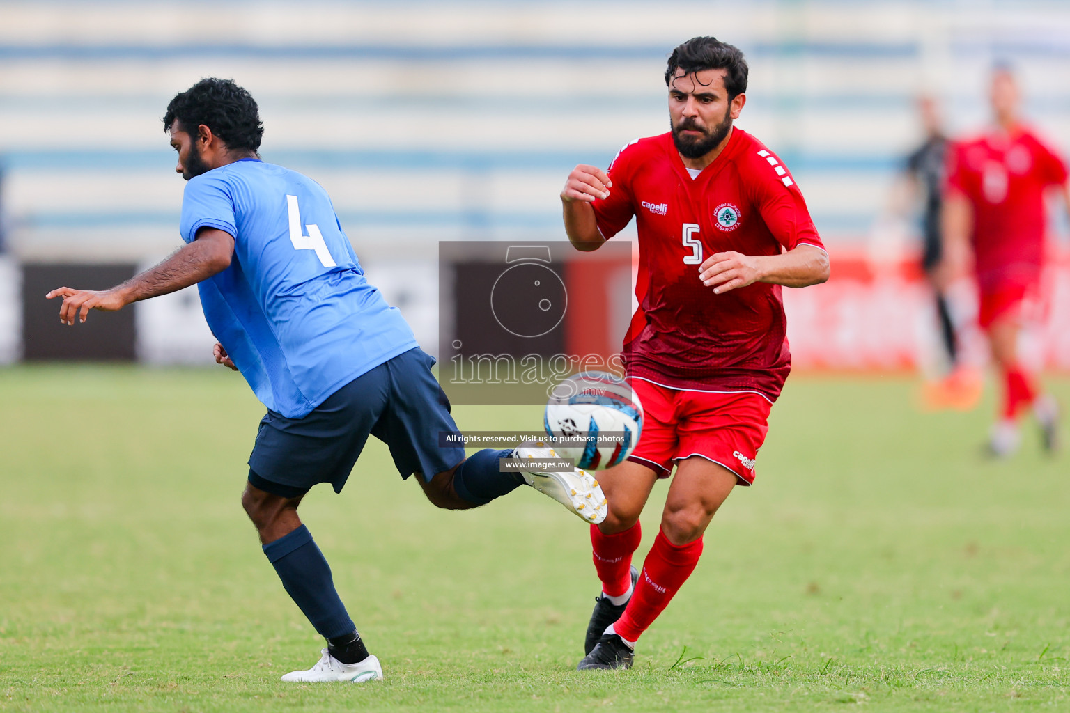 Lebanon vs Maldives in SAFF Championship 2023 held in Sree Kanteerava Stadium, Bengaluru, India, on Tuesday, 28th June 2023. Photos: Nausham Waheed, Hassan Simah / images.mv