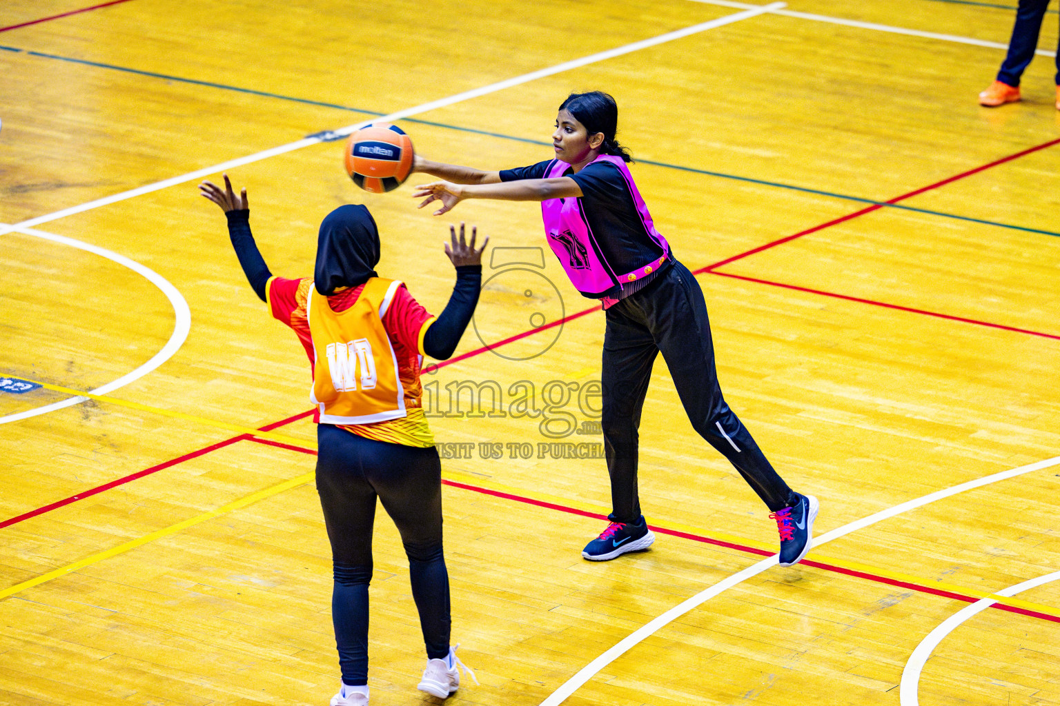 Day 2 of 21st National Netball Tournament was held in Social Canter at Male', Maldives on Thursday, 10th May 2024. Photos: Nausham Waheed / images.mv