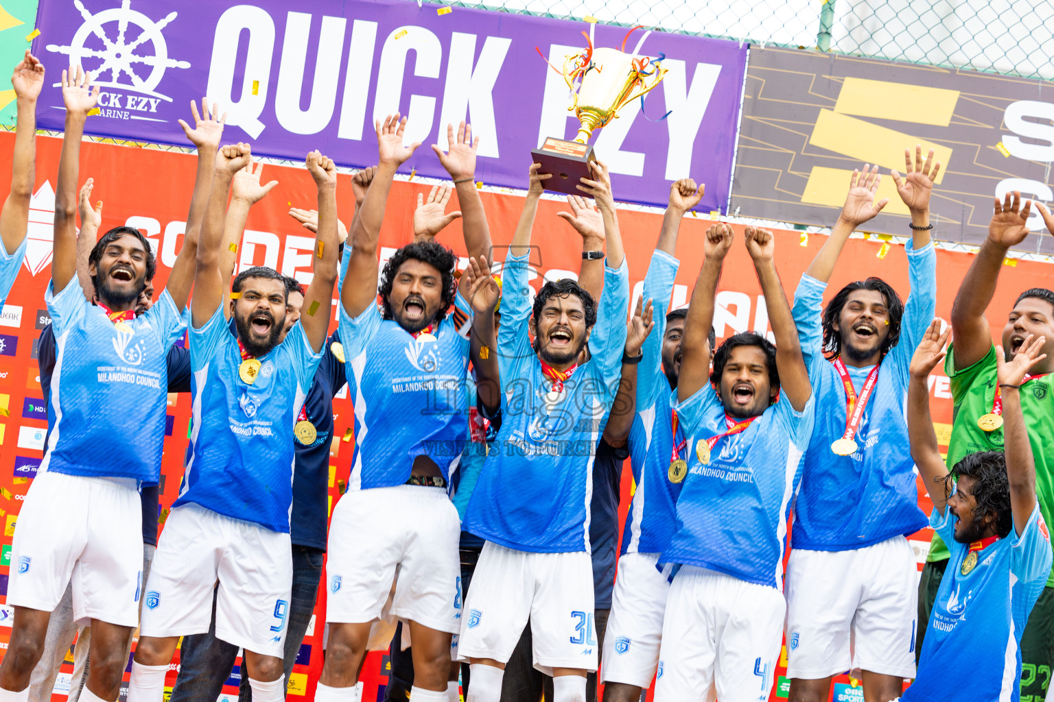 Sh Kanditheemu vs Sh Milandhoo in Day 21 of Golden Futsal Challenge 2025 was held on Saturday , 25th January 2025, in Hulhumale', Maldives.
Photos: Ismail Thoriq / images.mv