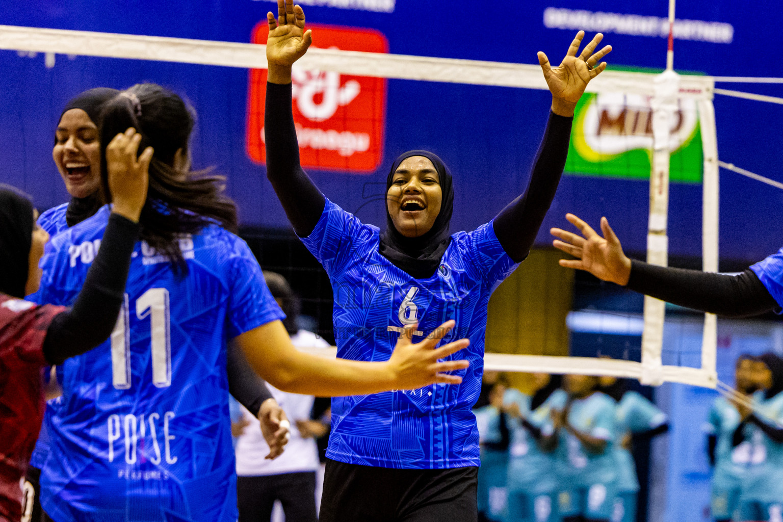 Club WAMCO vs Police Club in the final of National Volleyball Championship 2024 (women's division) was held in Social Center Indoor Hall on Thursday, 24th October 2024. Photos: Nausham Waheed/ images.mv