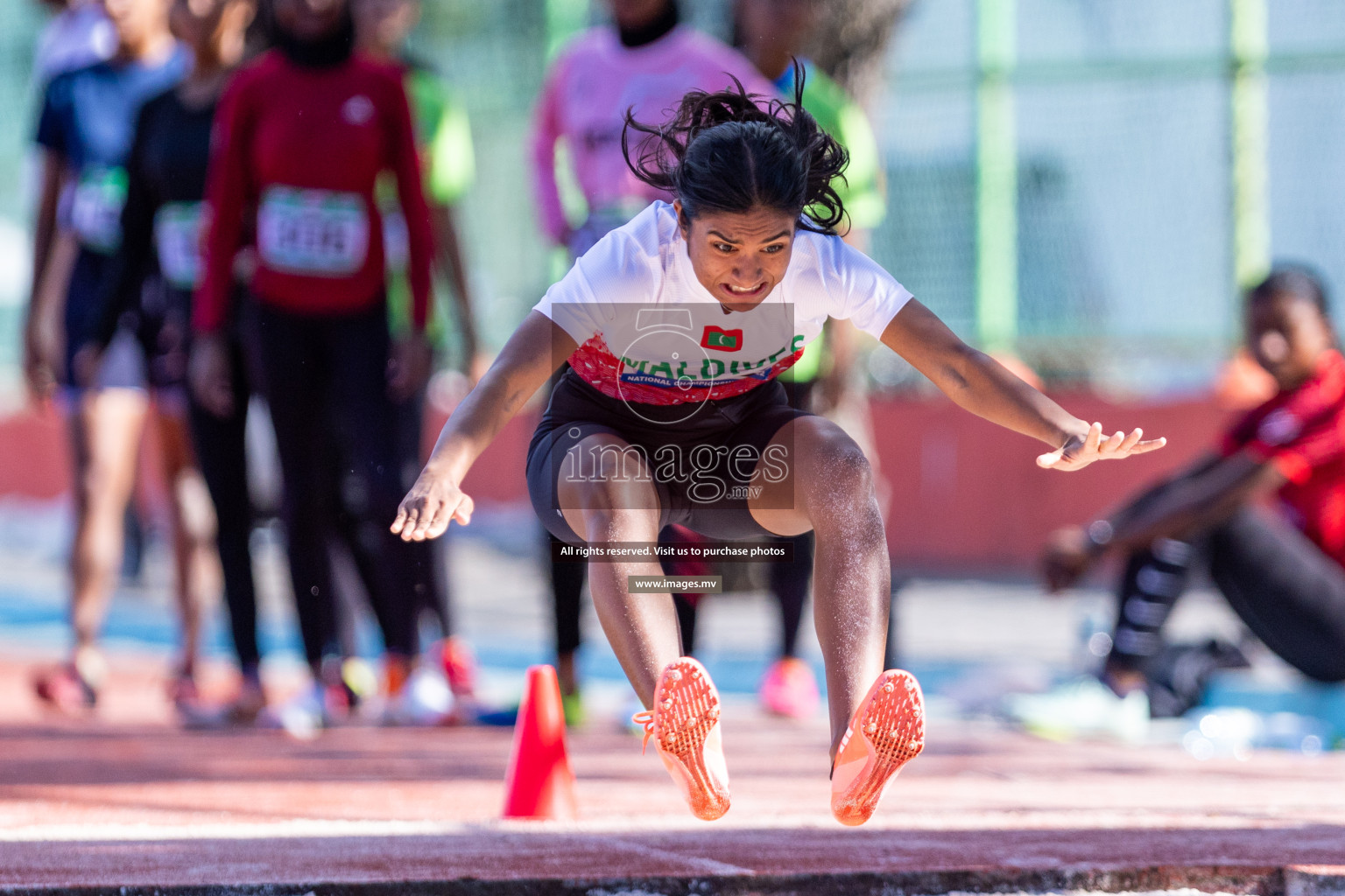 Day 2 of National Athletics Championship 2023 was held in Ekuveni Track at Male', Maldives on Saturday, 25th November 2023. Photos: Nausham Waheed / images.mv