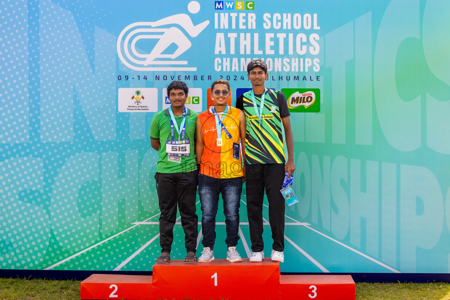 Day 6 of MWSC Interschool Athletics Championships 2024 held in Hulhumale Running Track, Hulhumale, Maldives on Thursday, 14th November 2024. Photos by: Ismail Thoriq / Images.mv