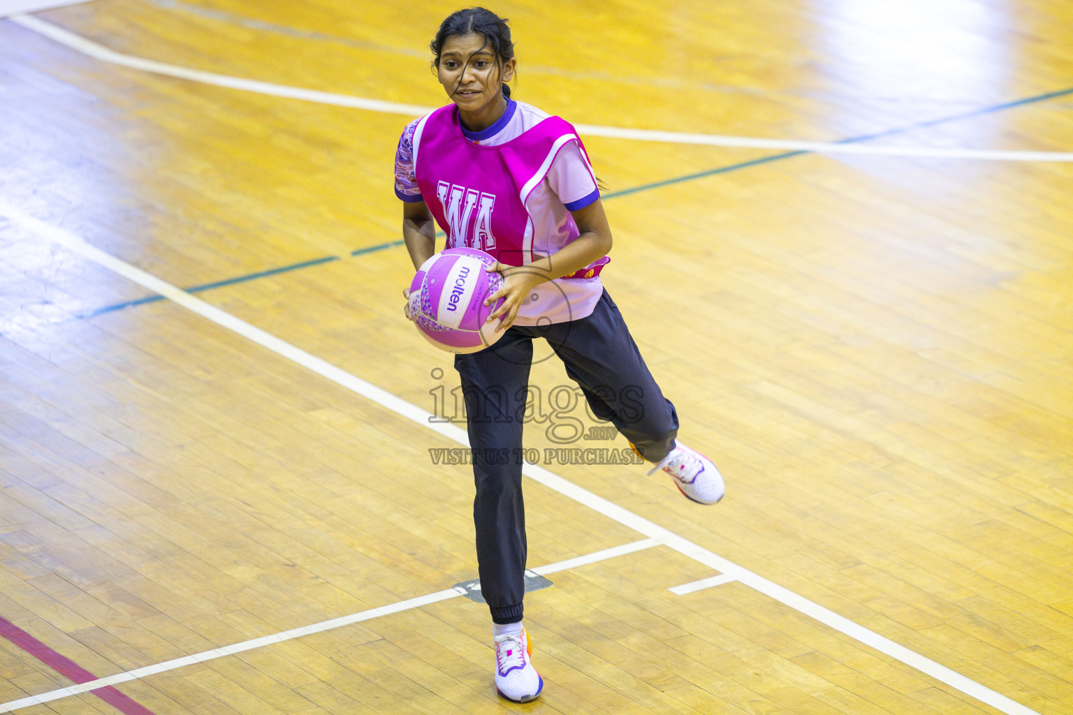 Club Matrix vs N Sports Academy in Day 6 of 24th Milo Netball Association Championship held in Social Center at Male', Maldives on Saturday, 6th September 2025. Photos: Yasna Ahmed / images.mv