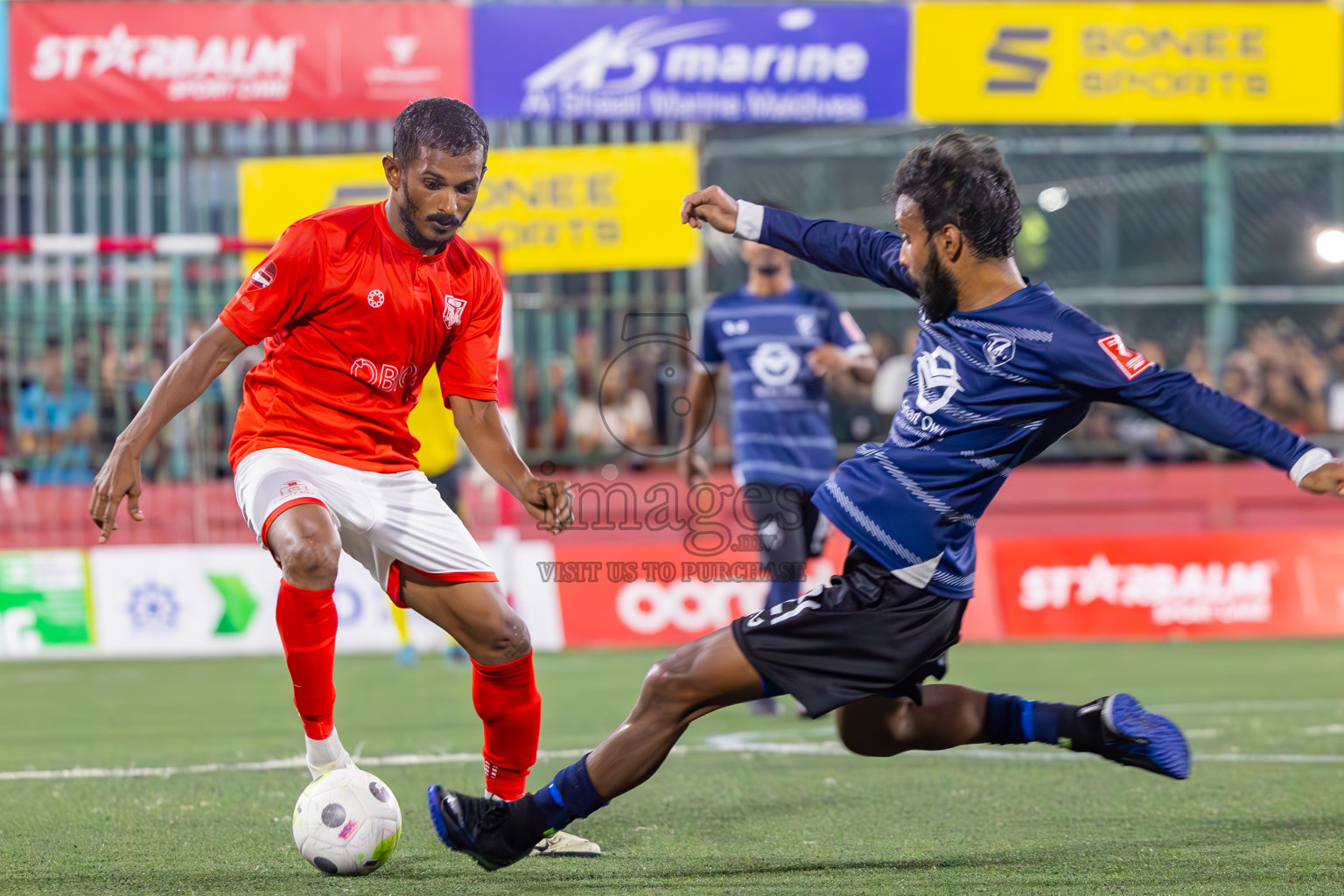 K Gaafaru vs B Eydhafushi in Semi Finals of Golden Futsal Challenge 2024 which was held on Friday, 1st March 2024, in Hulhumale', Maldives.
Photos: Ismail Thoriq / images.mv